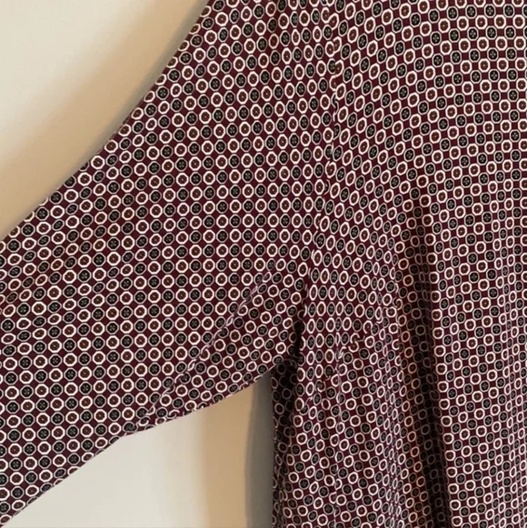 J. Jill Wearever Collection Tunic Top Maroon Medallion Floral Women's XL EUC - Picture 5 of 9